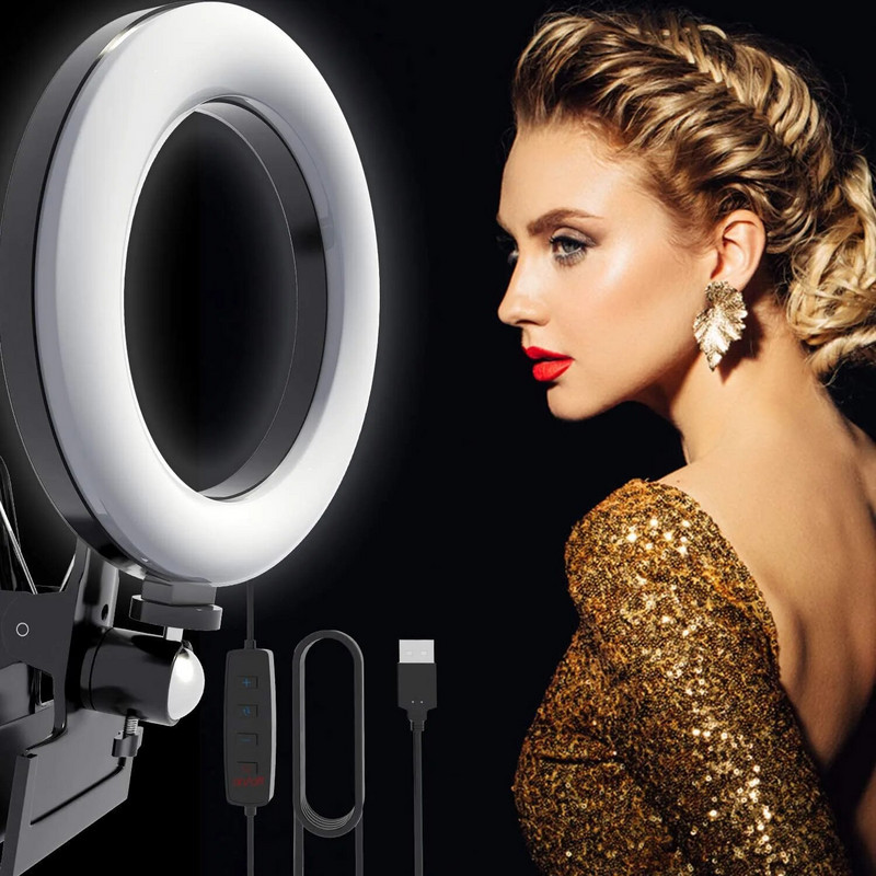 26 cm LED šviesos žiedas su trikoju, skirtas mobiliesiems palaikymui, studijos laikiklis, asmenukės žiedo šviesos ratlankis, skirtas fotografuoti Ringh Rong Lite apšvietimui