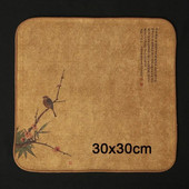 Kinietiško stiliaus Zen arbatos šluostė, puikiai sugerianti sutirštinta arbatos servetėlė 30 cm kvadratinė paprasta stalo valymo priemonė