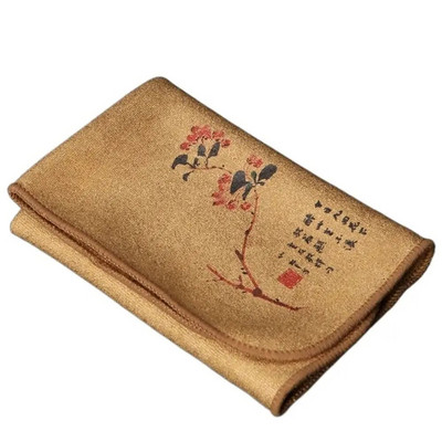 Kinietiško stiliaus Zen arbatos šluostė, puikiai sugerianti sutirštinta arbatos servetėlė 30 cm kvadratinė paprasta stalo valymo priemonė