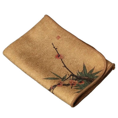 Kinietiško stiliaus Zen arbatos šluostė, puikiai sugerianti sutirštinta arbatos servetėlė 30 cm kvadratinė paprasta stalo valymo priemonė