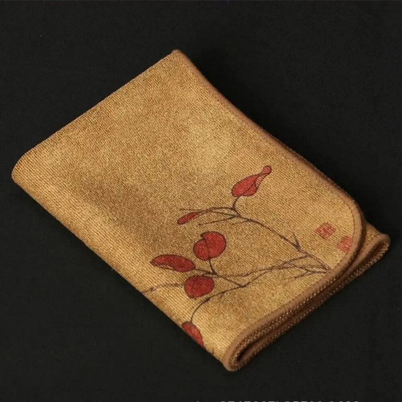 Kinietiško stiliaus Zen arbatos šluostė, puikiai sugerianti sutirštinta arbatos servetėlė 30 cm kvadratinė paprasta stalo valymo priemonė