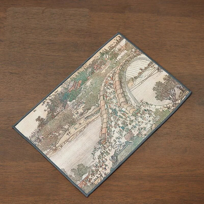 Senovinio stiliaus vandenį sugeriantis arbatos rankšluostis Kūrybiškas kinų stiliaus arbatos puodelis pagalvėlė arbatos rankšluostis Daugiafunkcinis spalvotas arbatos audinys LE779