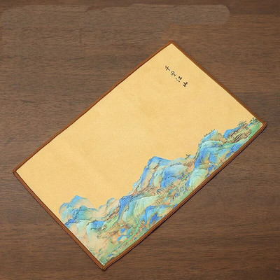 Senovinio stiliaus vandenį sugeriantis arbatos rankšluostis Kūrybiškas kinų stiliaus arbatos puodelis pagalvėlė arbatos rankšluostis Daugiafunkcinis spalvotas arbatos audinys LE779