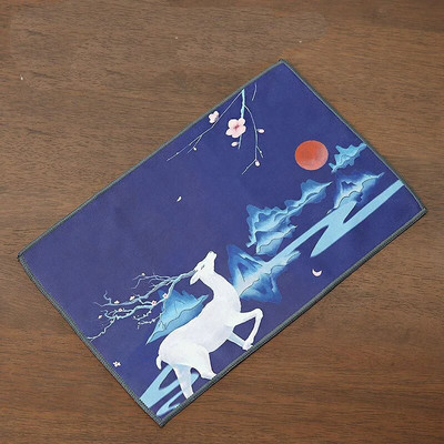 Senovinio stiliaus vandenį sugeriantis arbatos rankšluostis Kūrybiškas kinų stiliaus arbatos puodelis pagalvėlė arbatos rankšluostis Daugiafunkcinis spalvotas arbatos audinys LE779