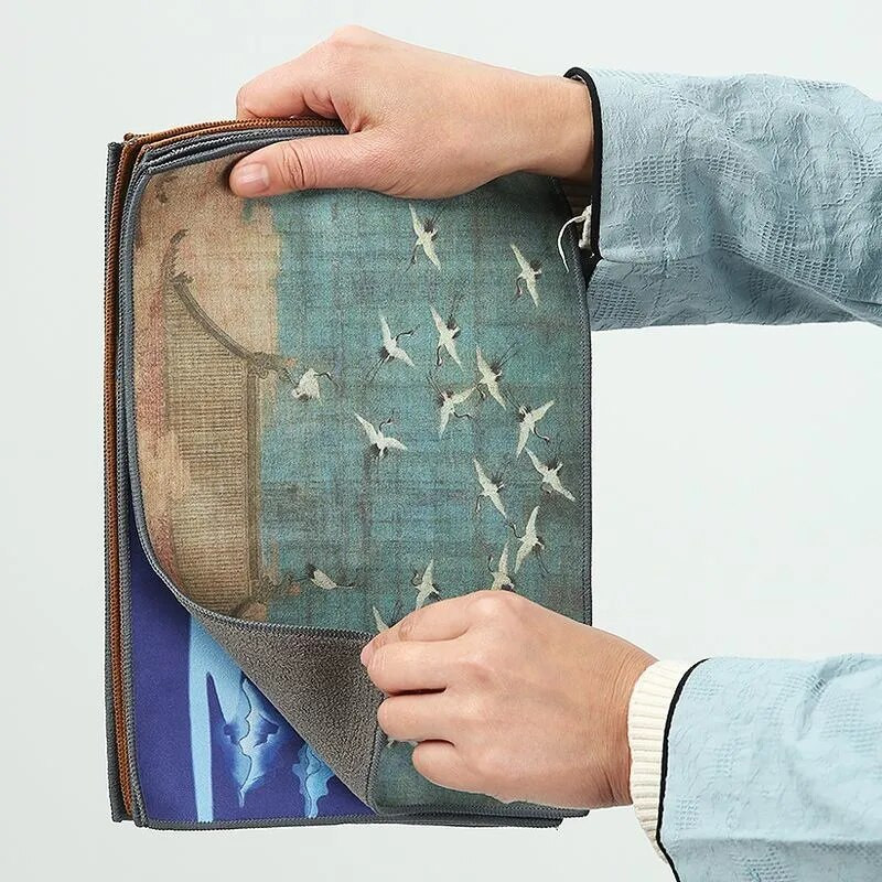 Senovinio stiliaus vandenį sugeriantis arbatos rankšluostis Kūrybiškas kinų stiliaus arbatos puodelis pagalvėlė arbatos rankšluostis Daugiafunkcinis spalvotas arbatos audinys LE779