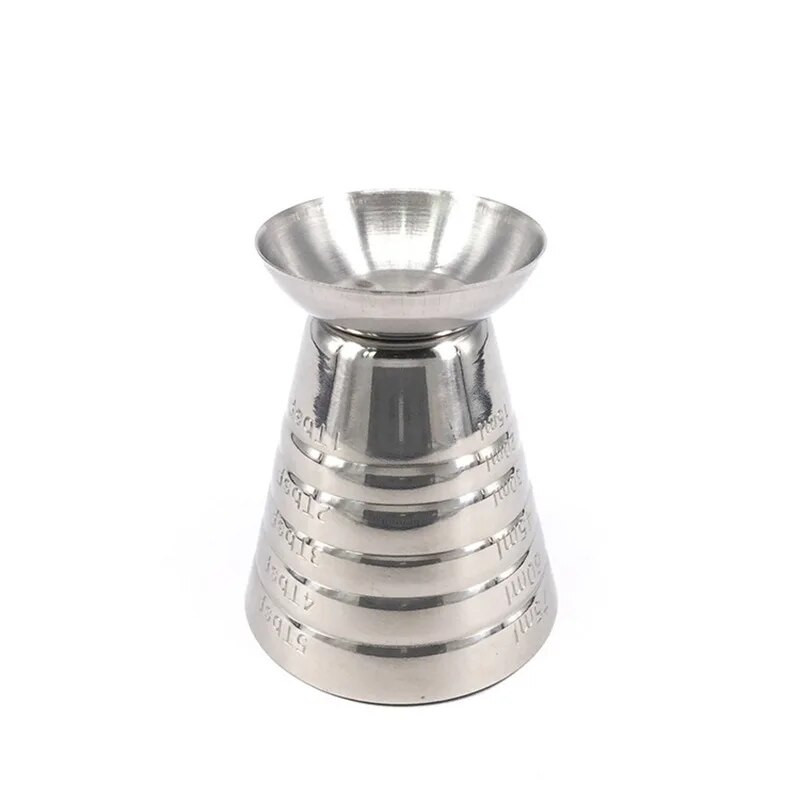 Κύπελλο μέτρησης ποτηριού κοκτέιλ, βαθμονομημένο δαχτυλίδι μέτρησης, κύπελλο ουγγιάς, 304 ανοξείδωτο ατσάλι