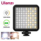 Ulanzi VIJIM VL81 3200k-5600K 850LM 6,5 W pritemdomas mini vaizdo įrašų užpildymo lemputė LED vaizdo lemputė su įmontuota 3000 mAh baterija