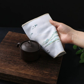 Κινεζικό επαγγελματικό κουρέλι χοντρό πετσετάκι τσαγιού, υπεραπορροφητικό σετ καθαρισμού τσαγιού υψηλής ποιότητας Αξεσουάρ για κουπ πατ