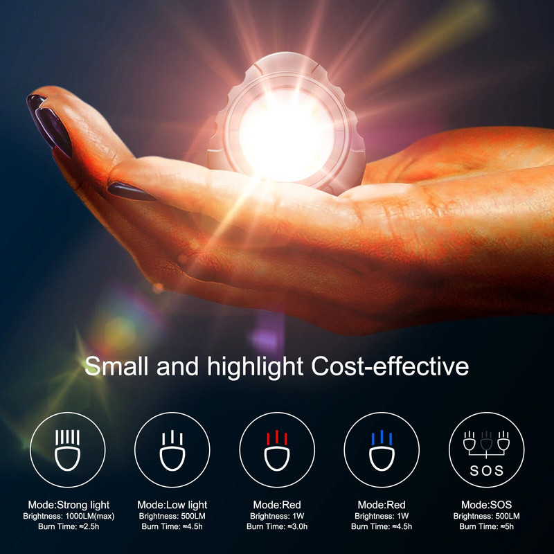 „Seafrogs“ mini lauko fotografijos apšvietimas veiksmo kamerai ir telefonui, vandeniui atsparus nardymui užpildytas LED lemputė SL-18 SL-19