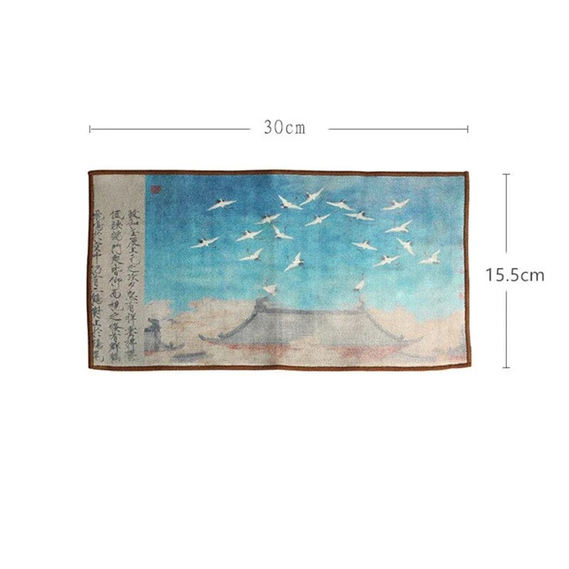 Zomšinis rankšluostis Buitinis Zen arbatos staltiesės Kilimėliai Kiniškos aukščiausios klasės servetėlės Sugeriančios valymo rankšluosčiai Kung Fu arbatos priedai
