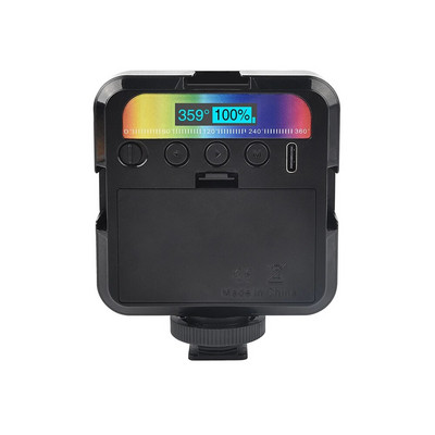 Atnaujintas VL49 RGB visos spalvos LED vaizdo apšvietimas 2500K-9000K 800LUX magnetinis mini užpildymo šviesos išplėtimas, 3 šalto bato 2000 mAh c tipo prievadas