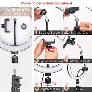 Φωτιστικό δαχτυλίδι Selfie LED με δυνατότητα ρύθμισης φωτογραφίας με βύσμα USB κλιπ τηλεφώνου για Tiktok Video Live Fill Lamp Photo Studio Light