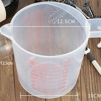 2X 1000Ml Μεζούρα Εργαλείο ψησίματος Εργαλείο κουζίνας Πλαστικό Κύπελλο Μεζούρα Εργαλείο υψηλής ποιότητας με ζυγαριά