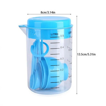 1/2/5PCS комплект пластмасови мерителни чаши и лъжици мярка чай кафе кухненски прибори за печене инструменти съдове за печене кухненски инструменти в кутия