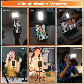Φως 120 LED Selfie για Tablet Phone Fill Light 3000mAh Επαναφορτιζόμενο Mini Video Light for Tiktok Vlog Video Conference Selfie