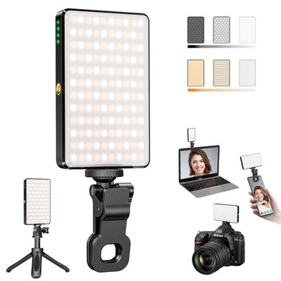 120 LED Selfie Light Tablet Telefon Lumină de umplere 3000mAh Mini lumină video reîncărcabilă pentru Tiktok Vlog Video Conference Selfie