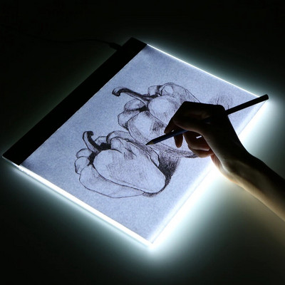 Ταμπλέτα γραφικών LED γραφής Ζωγραφική Light Box Πίνακας εντοπισμού Πλακέτα αντιγραφής Ψηφιακό Ταμπλέτα σχεδίου Artcraft A4 Πίνακας LED Τραπέζι αντιγραφής