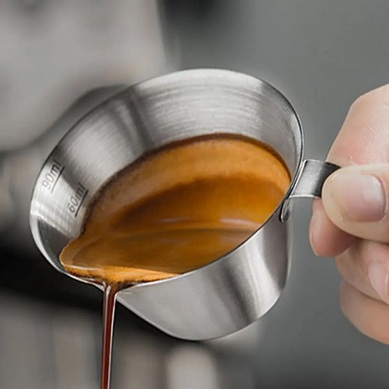 Nerūdijančio plieno matavimo puodelis Ergonomiška rankena Ąsočio puodelis Puodo ąsočio puodelis Pieno kavos uncijos puodelis Puodelių puodeliai Virtuvės įrankiai