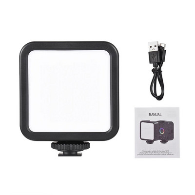 Mini Dimmable LED Light Portable Vlog Light 70 LED Beads 3000K-9000K with 1200mAh Battery USB Charging Port for Live Streaming