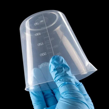 100 мл прозрачна мерителна чаша Пластмасов контейнер за течност Епоксидна смола Везна Бехерова чаша Лаборатория Химическа лаборатория Чаши Чаша за смесване Инструменти
