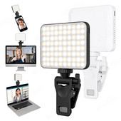 LED lieljaudas uzlādējama klipa aizpildīšanas video lampiņa ar regulētu priekšējo un aizmugurējo klipu 3 gaismas režīmi tālrunim iPad