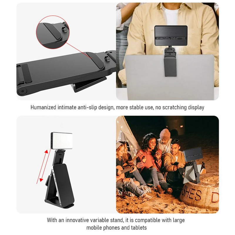 Dviejų spalvų LED vaizdo žurnalo lemputė su 1/4 colio įsriegtomis skylėmis 120 vnt. karoliukai CRI≥95 2500K-9000K spalvos temperatūra su šviesos stovu