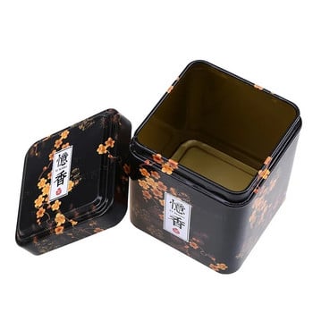 WCIC Tea Caddies Желязна тенекиена кутия за бонбони Бисквити Кутия за съхранение на бисквитки Шоколад Кутия за кафе за подарък Ретро китайски чай Caddies