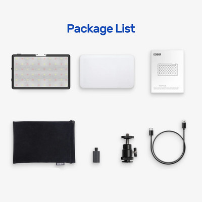 COLBOR PL8R kišeninis RGB LED vaizdo apšvietimas 2700K-6500K pritemdomas fotoaparato šviesos skydelis Magetic Backside APP valdymas tiesioginiam srautui