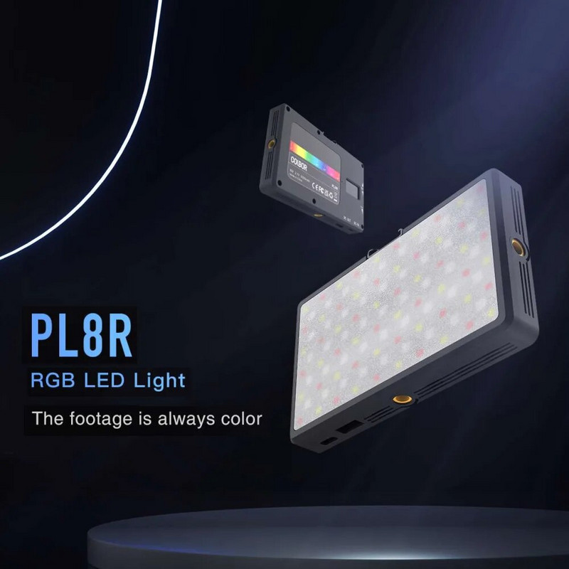 COLBOR PL8R kišeninis RGB LED vaizdo apšvietimas 2700K-6500K pritemdomas fotoaparato šviesos skydelis Magetic Backside APP valdymas tiesioginiam srautui