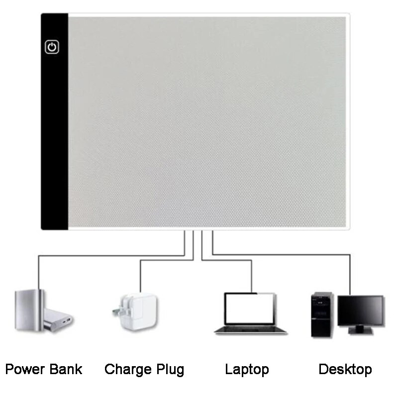 Īpaši plāns A4 LED gaismas spilventiņš Artist gaismas kastes galds, izsekošanas dēlis, dimanta krāsošanas izšūšanas rīki