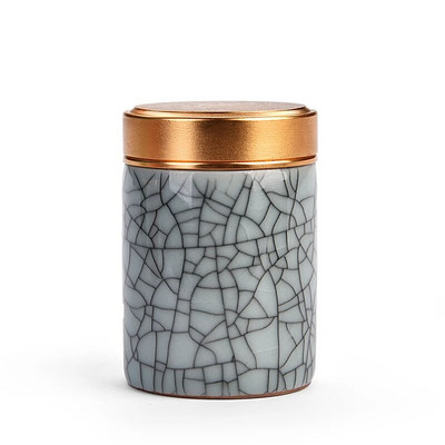 Mini kerámia tea Caddy Oolong Tieguanyin konténerek Utazó teászsákok Lezárt teásüveg kávépor Kanna Háztartási tárolótartály