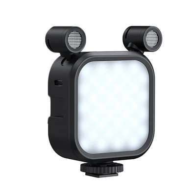 Φωτισμός LED Fill Pocket Photography with Dual-Microphones Μεγάλη χωρητικότητα μπαταρίας 2500K-9000K Dimmable Υποστήριξη Τηλέφωνο/Κάμερα
