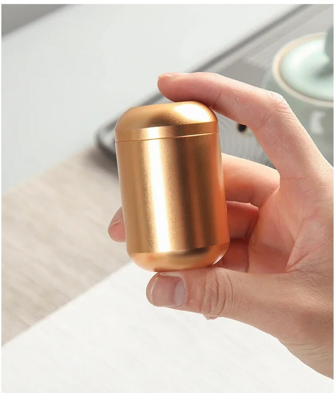 1 vnt. metalinė kapsulė Kelioninis nešiojamas arbatos sandariklis su dangteliu kavos pupelių saldainių kolekcijos laikymo bakas virtuvės saugykla