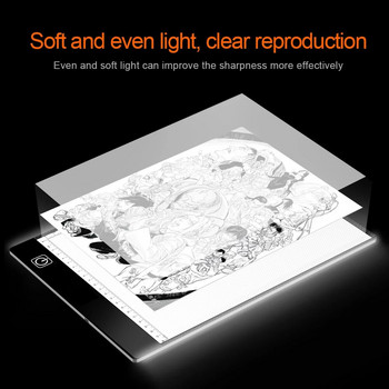 Rocketek A5 A4 LED таблет за рисуване Цифрова графична подложка USB Light Box Copy Board Електронно изкуство Графична живопис Маса за писане