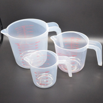 1 бр. Прозрачна мерителна чаша Food Grade с мащаб Висококачествена пластмаса Аксесоари за кухненски инструменти за печене 250/500/1000 ml