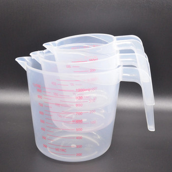 1 бр. Прозрачна мерителна чаша Food Grade с мащаб Висококачествена пластмаса Аксесоари за кухненски инструменти за печене 250/500/1000 ml