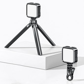 5W mini-LED-videovalgusti fotograafia 6000K täidilambi hämardatav adapter DSLR-kaamera jaoks