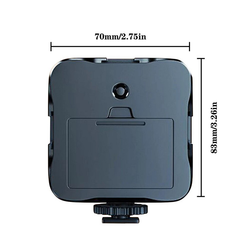 5W mini-LED-videovalgusti fotograafia 6000K täidilambi hämardatav adapter DSLR-kaamera jaoks