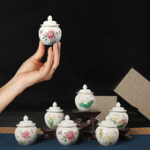 Keraminės mažos arbatos skardinės Virtuvės prieskoniai Sandėliavimo stiklainiai Saldainių ir džiovintų vaisių laikymo stiklainiai Stalinio stalo papuošimai Išskirtinės dovanos