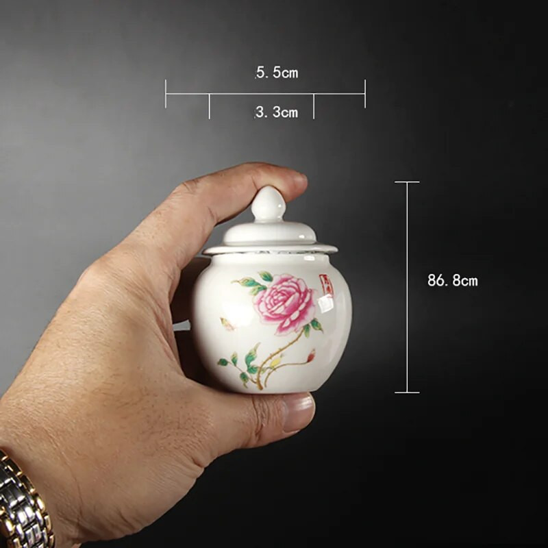 Keraminės mažos arbatos skardinės Virtuvės prieskoniai Sandėliavimo stiklainiai Saldainių ir džiovintų vaisių laikymo stiklainiai Stalinio stalo papuošimai Išskirtinės dovanos