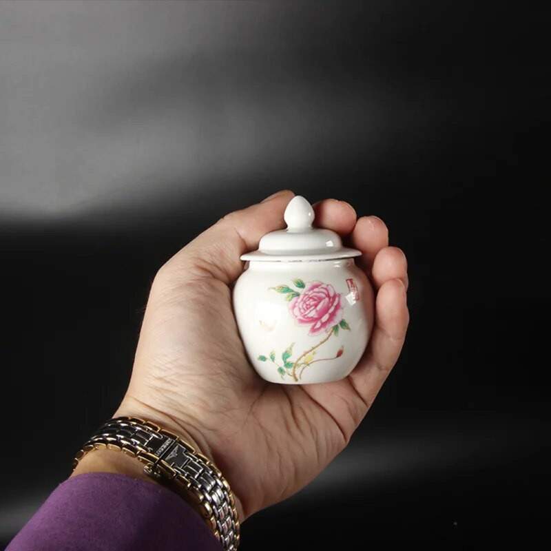 Keraminės mažos arbatos skardinės Virtuvės prieskoniai Sandėliavimo stiklainiai Saldainių ir džiovintų vaisių laikymo stiklainiai Stalinio stalo papuošimai Išskirtinės dovanos