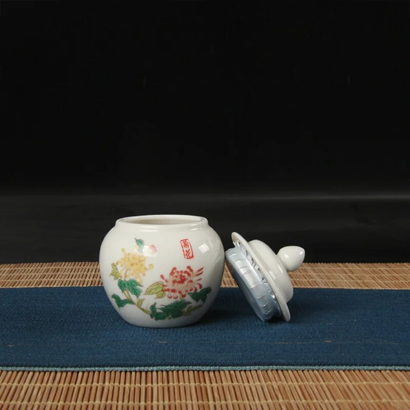 Keraminės mažos arbatos skardinės Virtuvės prieskoniai Sandėliavimo stiklainiai Saldainių ir džiovintų vaisių laikymo stiklainiai Stalinio stalo papuošimai Išskirtinės dovanos