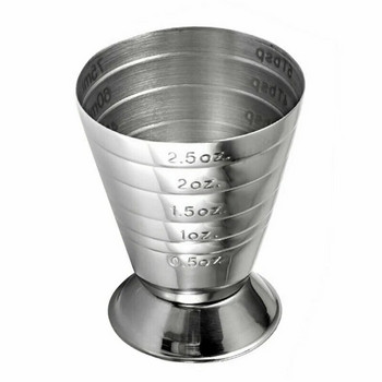 Мерителна чаша от неръждаема стомана 304 Мерителна чаша за коктейли Мерителна лъжица за чаша за унции 75 ml Многофункционален стъклен бар за коктейли