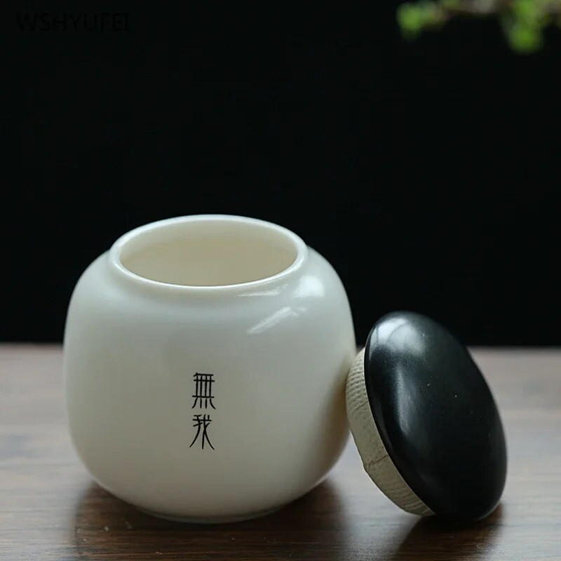 Paprasti retro nešiojami kelionės namai Ganoderma lucidum arbatos kavos pupelių sausainių saldainiai sandariai uždarytas stiklainis piliulių milteliai keraminė laikymo talpa