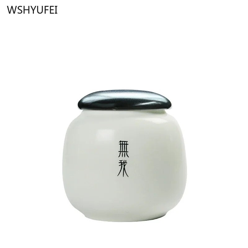 Paprasti retro nešiojami kelionės namai Ganoderma lucidum arbatos kavos pupelių sausainių saldainiai sandariai uždarytas stiklainis piliulių milteliai keraminė laikymo talpa