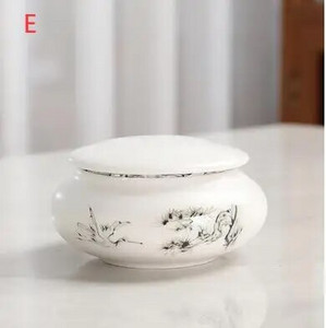 Baltos gėlės mažos keramikos namai Ganoderma lucidum arbata kavos pupelės sausainiai saldainiai sandariai uždarytos skardinės tabletės milteliai keraminė laikymo talpa