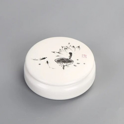 Baltos gėlės mažos keramikos namai Ganoderma lucidum arbata kavos pupelės sausainiai saldainiai sandariai uždarytos skardinės tabletės milteliai keraminė laikymo talpa