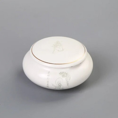 Baltos gėlės mažos keramikos namai Ganoderma lucidum arbata kavos pupelės sausainiai saldainiai sandariai uždarytos skardinės tabletės milteliai keraminė laikymo talpa