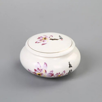 Baltos gėlės mažos keramikos namai Ganoderma lucidum arbata kavos pupelės sausainiai saldainiai sandariai uždarytos skardinės tabletės milteliai keraminė laikymo talpa