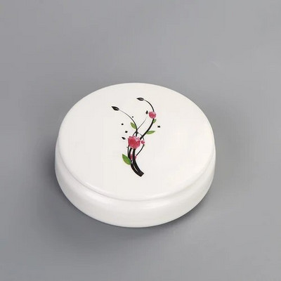 Baltos gėlės mažos keramikos namai Ganoderma lucidum arbata kavos pupelės sausainiai saldainiai sandariai uždarytos skardinės tabletės milteliai keraminė laikymo talpa